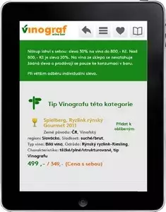 Lístky na tabletech pro Vinograf