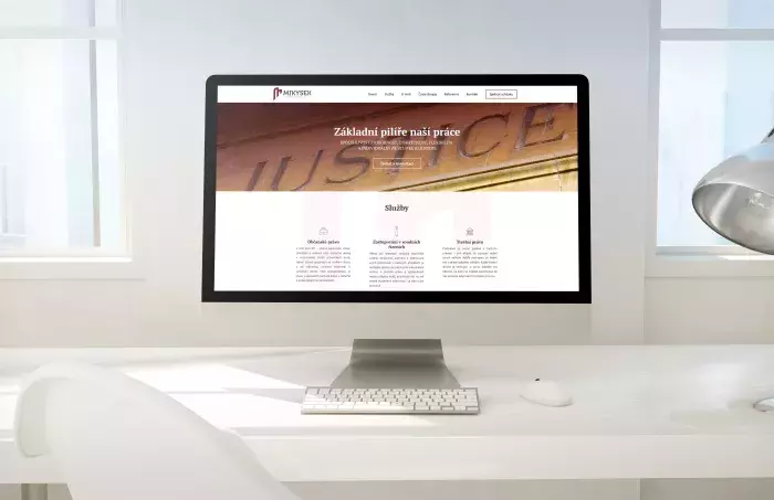 Jednostránková prezentace právních služeb Prava.cz